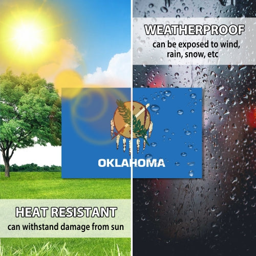 Oklahoma Car Magnet US State Flag Refrigerator Locker SUV Heavy Duty Waterproof… …