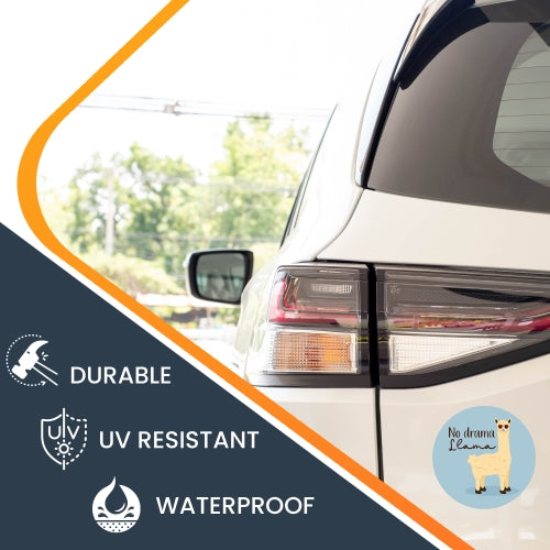 Magnet Me Up No Drama Llama Drama Free Zone Funny Cute Magnet Decal, 5 Inch, Heavy Duty Automotive Magnet for Car Truck SUV Or Any Other Magnetic Surface
