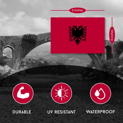 Albania Flag Car Magnet Decal - 4 x 6 Heavy Duty for Car Truck SUV