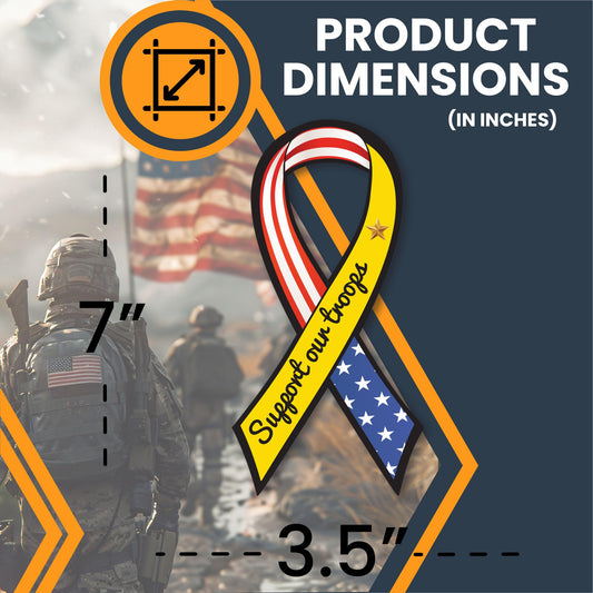 Magnet Me Up POW MIA You are Not Forgotten Patriotic Ribbon Magnet Decal, 3.5x7 Inches, Heavy Duty Automotive Magnet for Car Truck SUV, in Support of American Military, Crafted in The USA