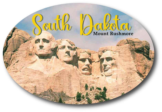 Magnet Me Up South Dakota Mount Rushmore State Oval Magnet Decal, 4x6 inch, Automotive Magnet for Car, Great Souvenir Gift for American History Enthusiasts, America's Great Presidents, Made in USA
