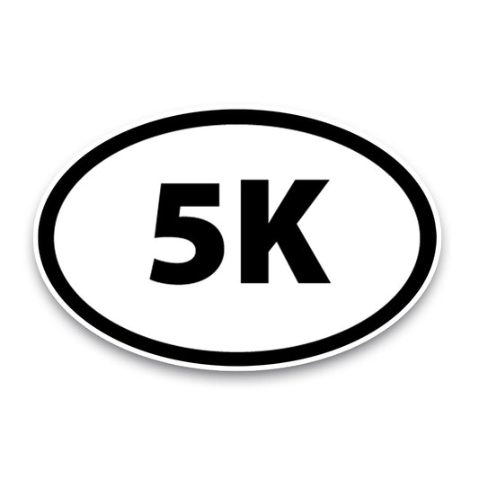 Magnet Me Up 5K Marathon Black Oval Car Magnet Decal, 4x6 Inches, Heavy Duty Automotive Magnet for Car Truck SUV