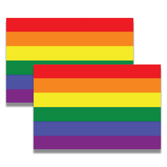 Magnet Me Up Gay Pride LGTBQ Rainbow Flag Car Magnetic Decal, 4x6 Inches, Heavy Duty Automotive Vinyl Magnet for Car, Truck, SUV, in Support of LGBTQ, Fade Resistant (2pack)