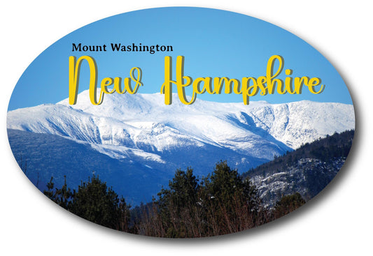 Magnet Me Up New Hampshire Mount Washington State Scenic Oval Magnet Decal, 4x6 inch, Automotive Magnet for Car, Great Gift or Souvenir for Nature Enthusiasts, Crafted in USA