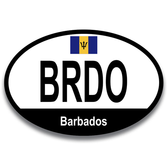 Magnet Me Up Barbados Barbadian Euro Oval Magnet Decal, 4x6 Inches, Heavy Duty for Car, Truck, SUV, Or Any Other Magnetic Surface
