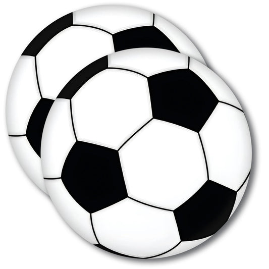 Magnet Me Up Soccer Sports Magnet Decal, 5 Inch Round, 2 Pack, Goal Getter, Heavy Duty Automotive Magnet for Car, Truck, Van, SUV, Lockers