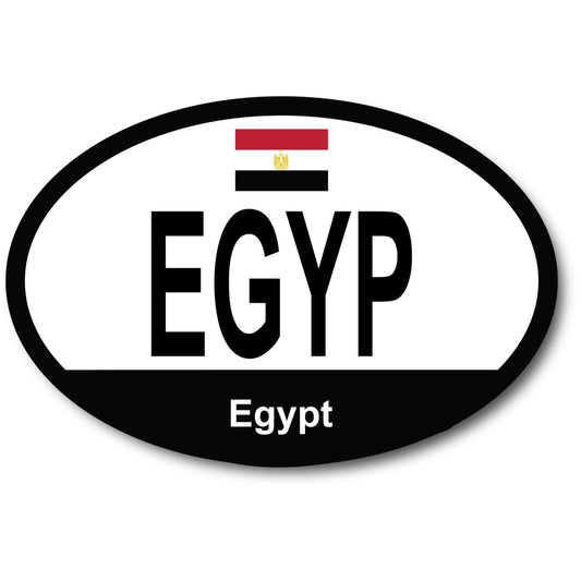 Magnet Me Up EGYP Egypt Country Code Car Magnet Decal, 4x6 Inches Oval, Euro Souvenir Magnet, Ancient Civilization, Euro Bumper Magnet
