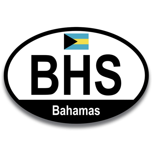 Magnet Me Up Bahamas Bahamians Euro Oval Magnet Decal, 4x6 Inches, Heavy Duty for Car, Truck, SUV, Or Any Other Magnetic Surface