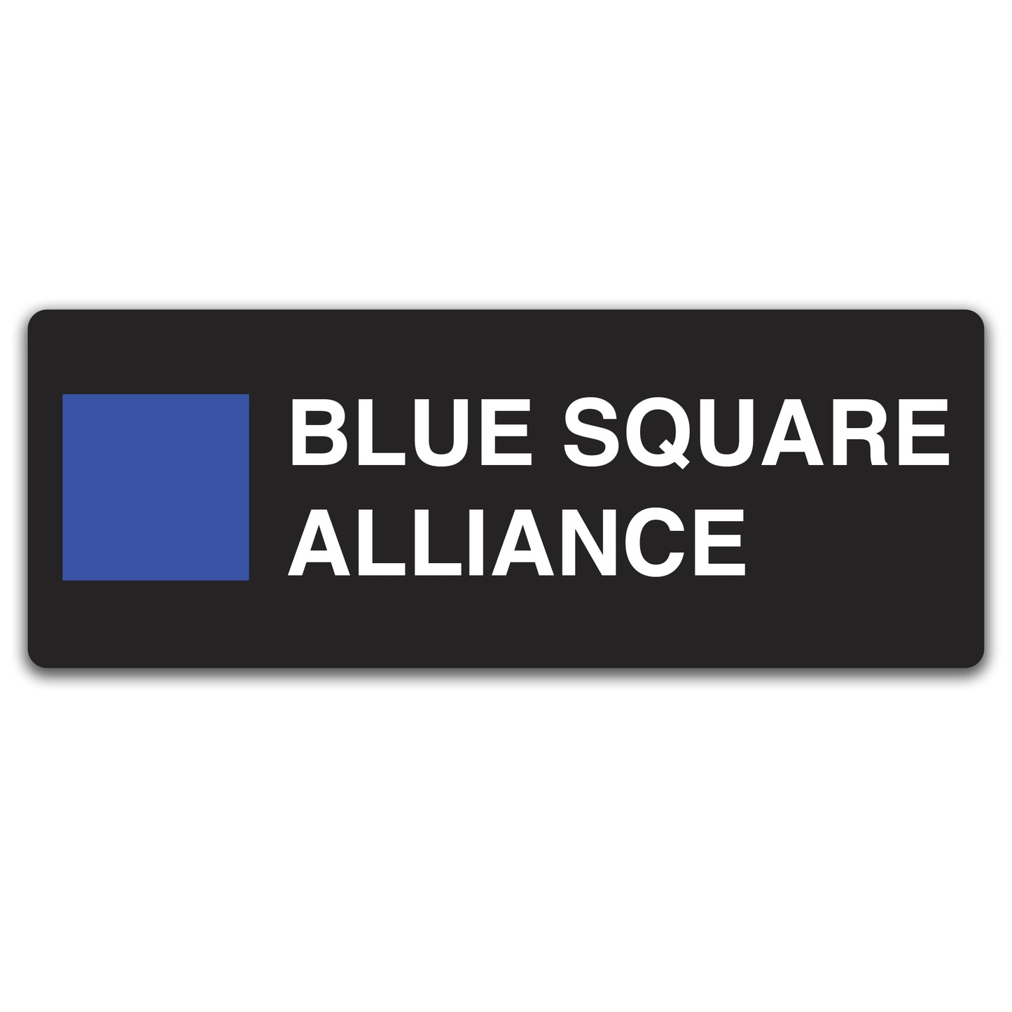 Magnet Me Up 3x8 Inch BSA Blue Square Alliance Automotive Magnet Decal, Anti-Hate Awareness Support Magnet, Full-Color UV Printed, Weatherproof, Durable Vehicle & Refrigerator Magnet, Made in USA