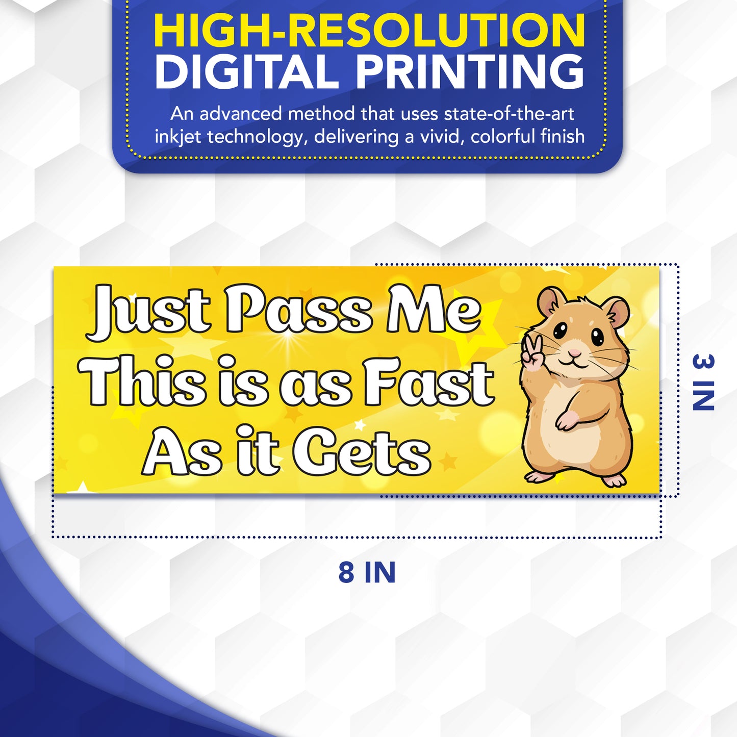 Magnet Me Up Just Pass Me This is As Fast As It Gets, 3x8 Inch, 2 Pack