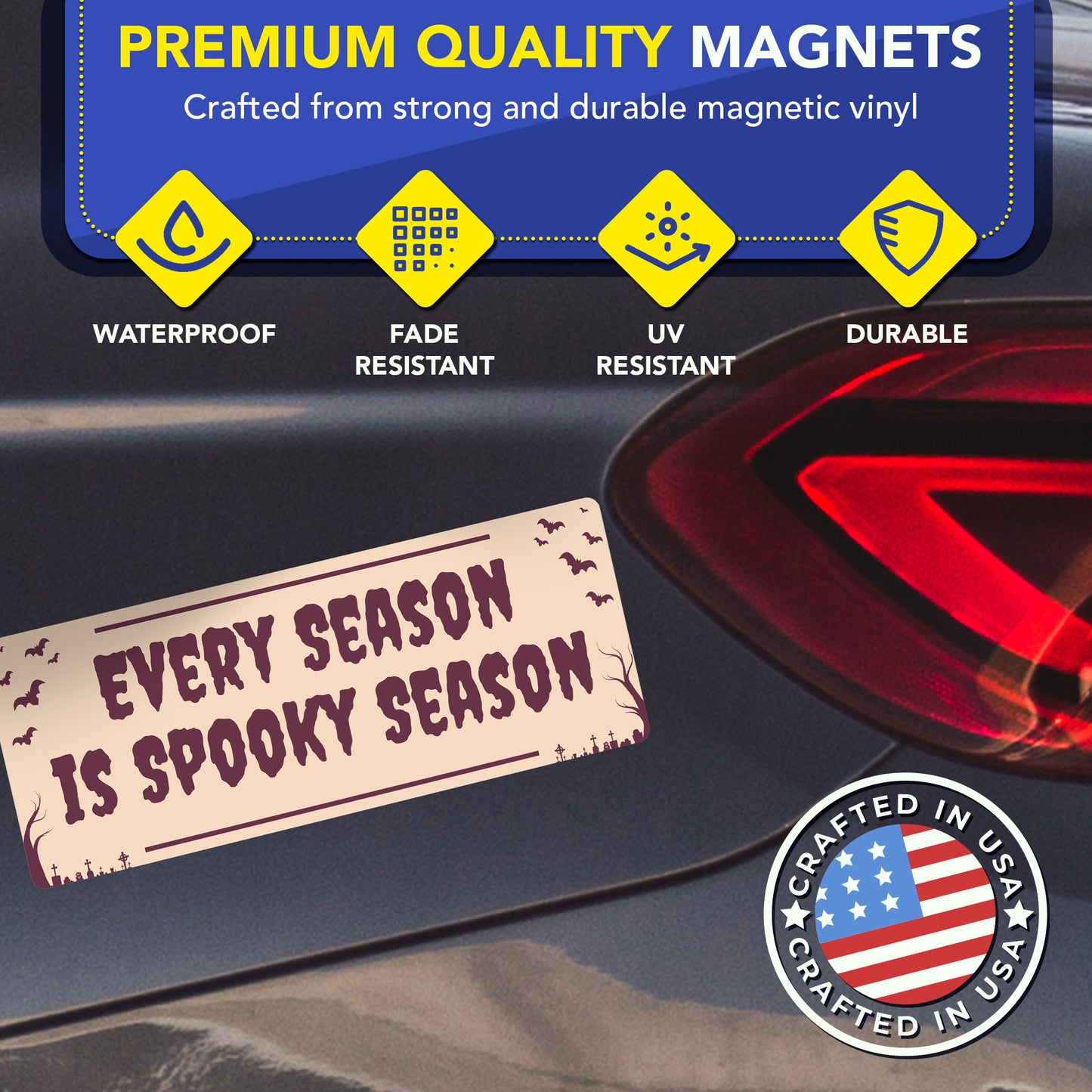 Magnet Me Up Every Season is Spooky Season, 3x8 Inch, 2 Pack