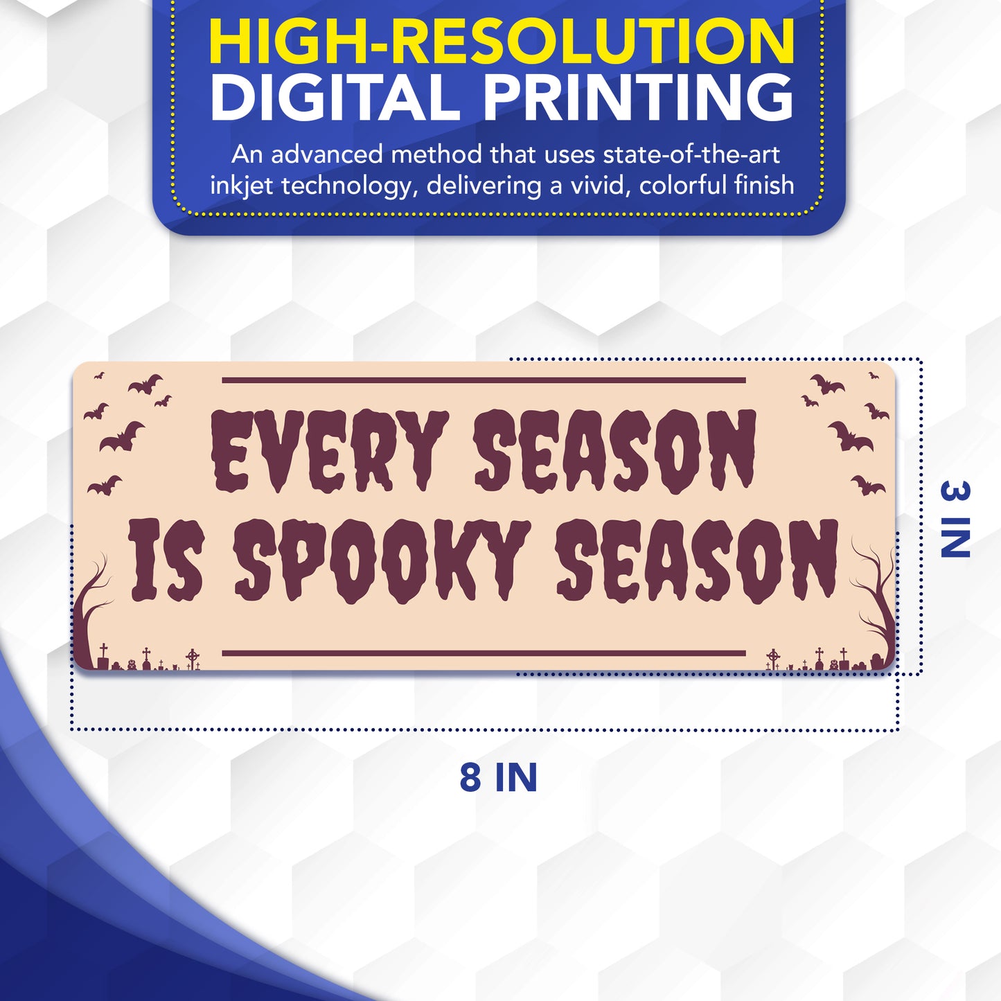 Magnet Me Up Every Season is Spooky Season, 3x8 Inch, 2 Pack