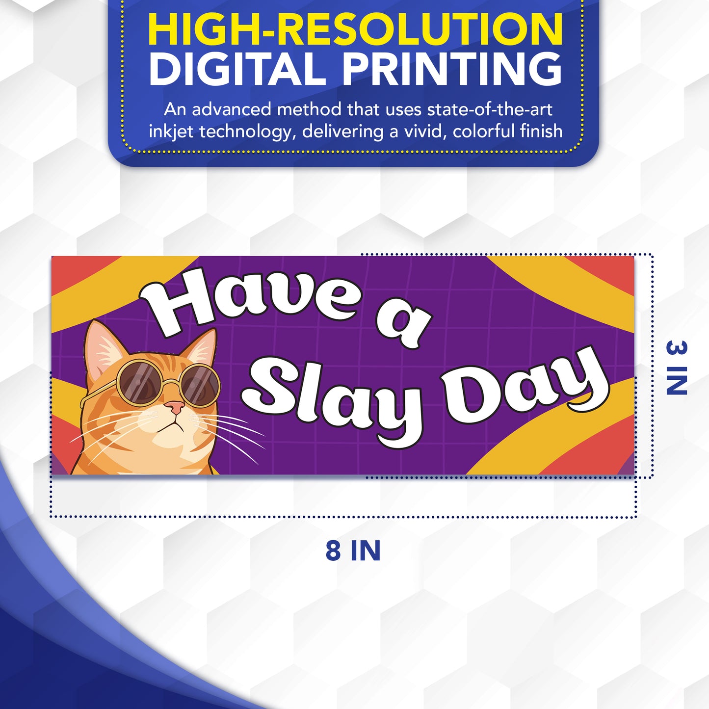 Magnet Me Up Have a Slay Day Magnetic Decal for Cars, 3x8 Inch, 2 Pack