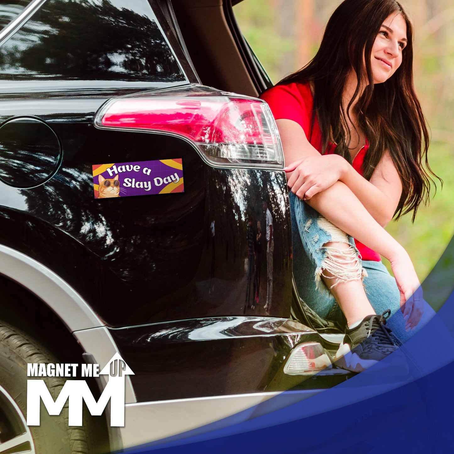 Magnet Me Up Have a Slay Day Magnetic Decal for Cars, 3x8 Inch, 2 Pack