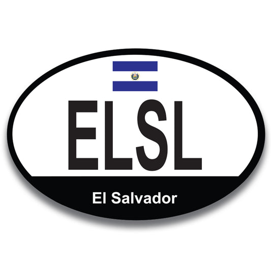 Magnet Me Up ELSL El Salvador Country Code Car Magnet Decal, 4x6 Inches Oval, Euro Souvenir Magnet, Land of Volcanoes, Cultural Identity