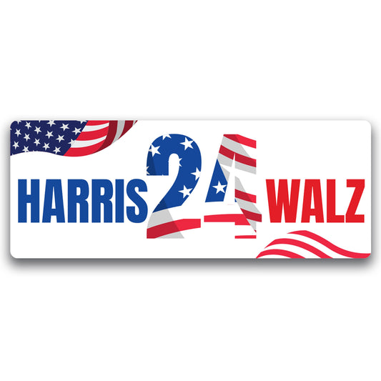 Magnet Me Up Kamala Harris Tim Walz Walts 2024 Election Magnetic Decal, 3x8 Inch Rectangle, President 2024, Political Campaign Souvenir, Democrat, Political Race, Any Magnetic Surface, Crafted in USA