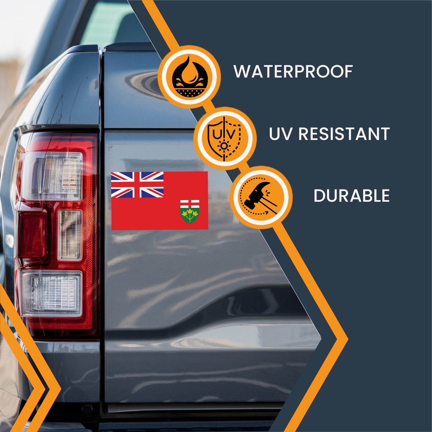 Magnet Me Up Ontario Flag Magnet, 4x6 Inches, Flexible Magnetic Decal, Heavy Duty Magnet Vinyl for Car, Truck, SUV, Fridge, Locker, Canadian Province Souvenir, Made in USA