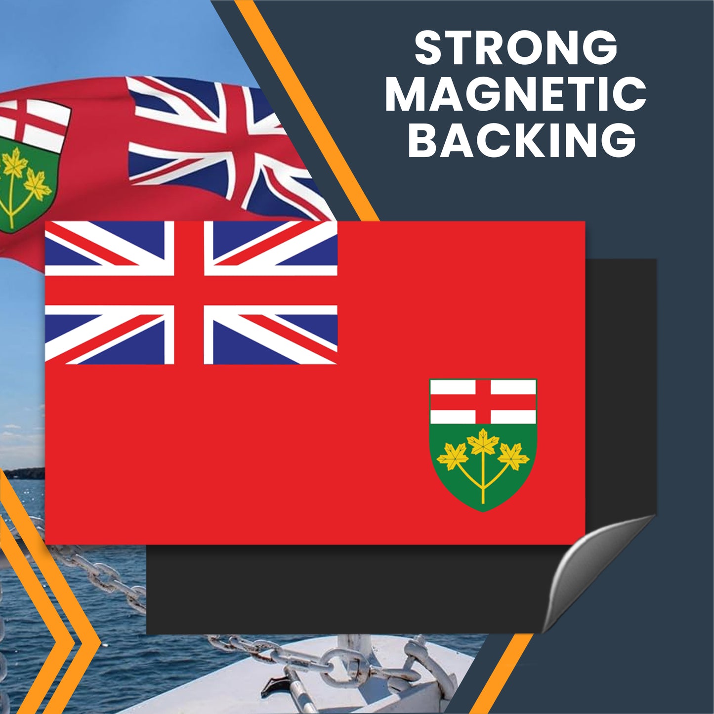 Magnet Me Up Ontario Flag Magnet, 4x6 Inches, Flexible Magnetic Decal, Heavy Duty Magnet Vinyl for Car, Truck, SUV, Fridge, Locker, Canadian Province Souvenir, Made in USA