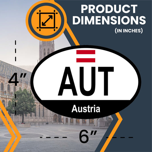 Magnet Me Up Austria Austrian Euro Oval Magnet Decal, 4x6 Inches, Heavy Duty for Car, Truck, SUV, Or Any Other Magnetic Surface