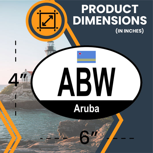 Magnet Me Up Aruba Aruban Oval Magnet Decal, 4x6 Inches, Heavy Duty for Car, Truck, SUV, Or Any Other Magnetic Surface