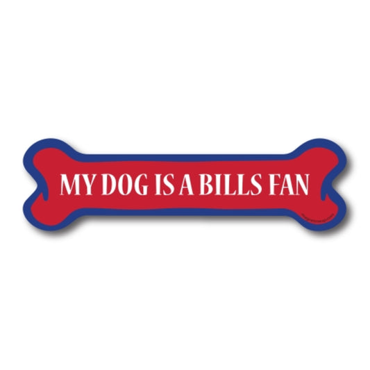 My Dog is a Bills Fan Dog Bone Car Magnet - 2 x 7" Dog Bone Decal Heavy Duty for Car Truck SUV Waterproof …