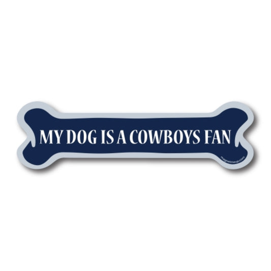 My Dog is a Cowboys Fan Dog Bone Car Magnet - 2 x 7" Dog Bone Decal Heavy Duty for Car Truck SUV Waterproof …