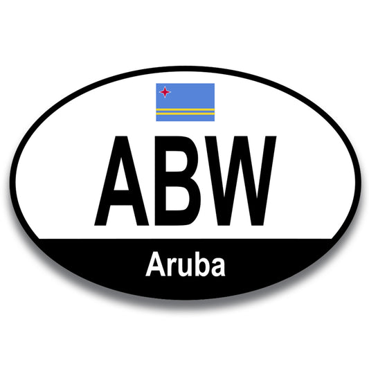 Magnet Me Up Aruba Aruban Oval Magnet Decal, 4x6 Inches, Heavy Duty for Car, Truck, SUV, Or Any Other Magnetic Surface