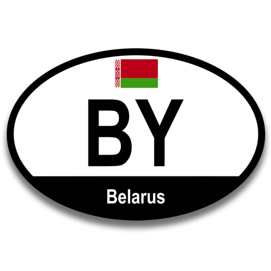 Magnet Me Up Belarus Belarusian Euro Oval Magnet Decal, 4x6 Inches, Heavy Duty for Car, Truck, SUV, Or Any Other Magnetic Surface