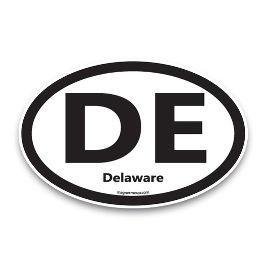 DE Delaware Car Magnet 4x6" US State Oval Refrigerator Locker SUV Heavy Duty Waterproof… …