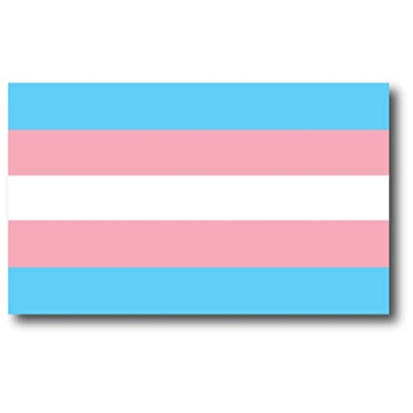 Magnet Me Up Transgender Pride Flag Car Magnet Decal, 3x5 Inches, Pink Blue and White, Heavy Duty Automotive Magnet for Car Truck SUV, in Support of LGBTQ