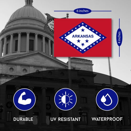 Magnet Me Up Arkansas Car Magnet US State Flag Refrigerator 4x6 Locker SUV Heavy Duty Waterproof