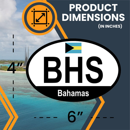 Magnet Me Up Bahamas Bahamians Euro Oval Magnet Decal, 4x6 Inches, Heavy Duty for Car, Truck, SUV, Or Any Other Magnetic Surface