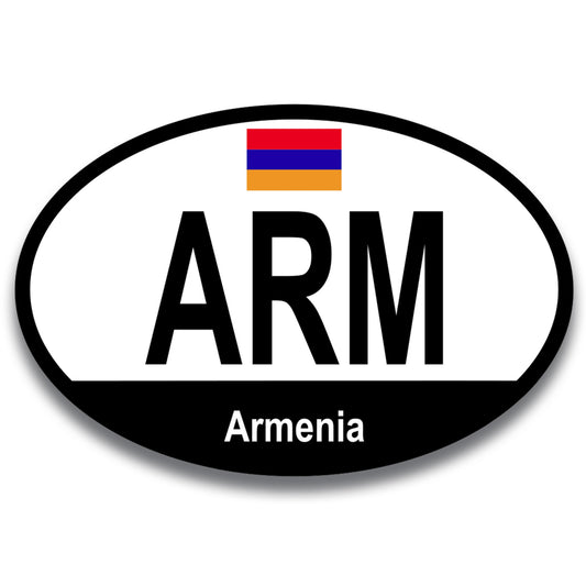 Magnet Me Up Armenia Armenian Euro Oval Magnet Decal, 4x6 Inches, Heavy Duty for Car, Truck, SUV, Or Any Other Magnetic Surface