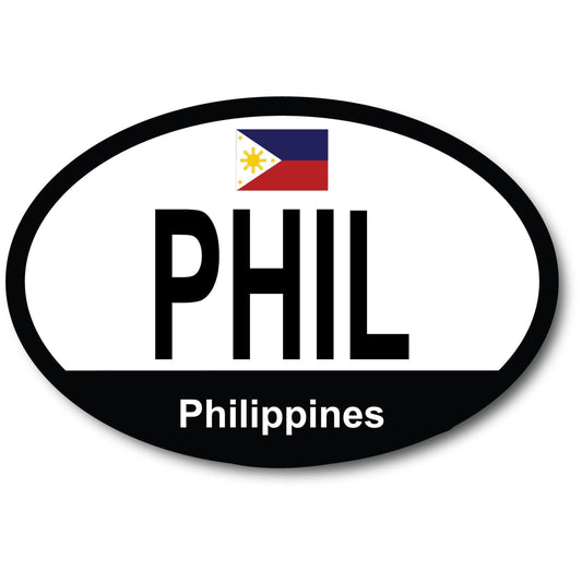 Magnet Me Up Phil Philippines Country Code Car Magnet Decal, 4x6 Inches Oval, Euro Souvenir Magnet, Abundant Picturesque, Euro Bumper Magnet