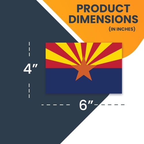 Magnet Me Up Arizona Car Magnet US State Flag Refrigerator 4x6 Locker SUV Heavy Duty Waterproof