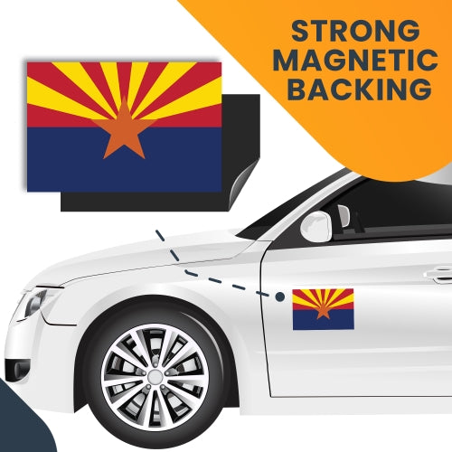 Magnet Me Up Arizona Car Magnet US State Flag Refrigerator 4x6 Locker SUV Heavy Duty Waterproof