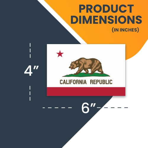 Magnet Me Up California US State Flag Magnet Decal, 4x6 Inches, Automotive Magnet for Car, Truck, SUV, Collectible Souvenir, Show State Pride