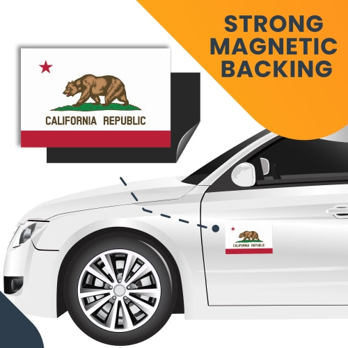 Magnet Me Up California US State Flag Magnet Decal, 4x6 Inches, Automotive Magnet for Car, Truck, SUV, Collectible Souvenir, Show State Pride