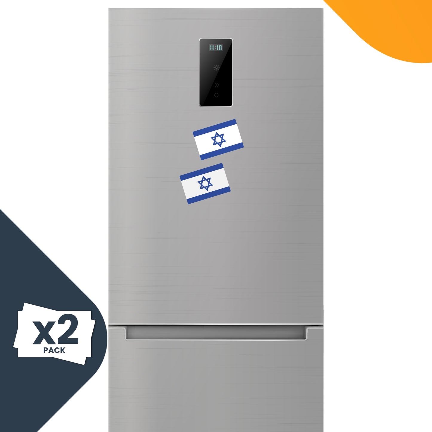 Magnet Me Up Israeli Flag Magnet Decal, 2 Pack, 3x5 Inches, Blue and White Car Accessory, Heavy Duty Automotive Magnet for Car Truck SUV, Stand With and Support Israel