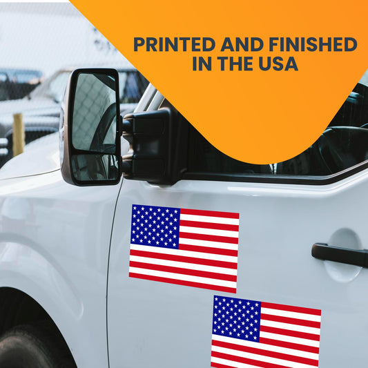 American Flag Car Magnet Decal - 2 Pack 5 x 8 Heavy Duty for Car Truck SUV Waterproof …
