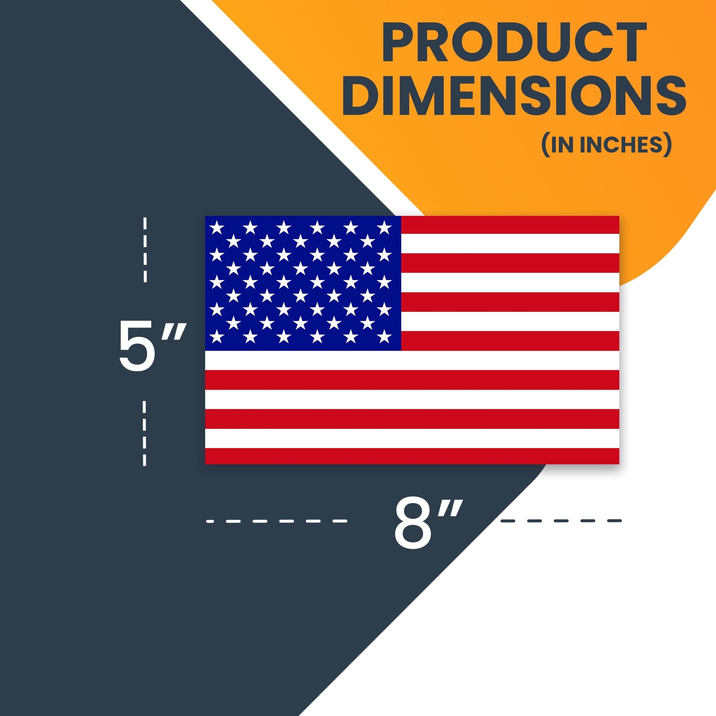 American Flag Car Magnet Decal - 2 Pack 5 x 8 Heavy Duty for Car Truck SUV Waterproof …