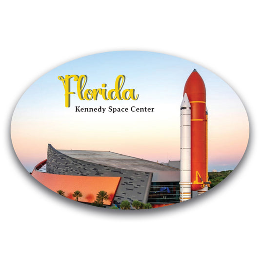 Magnet Me Up Florida Kennedy Space Center Magnet Decal, 4x6 Oval, Heavy Duty Automotive Magnet for Car, Truck or SUV, for Space Travel and Astronaut Enthusiasts, Crafted in The USA