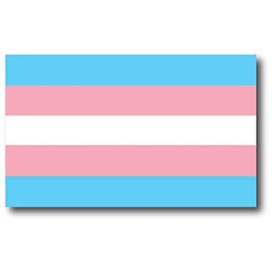 Magnet Me Up Transgender Pride Flag Car Magnet Decal, 3x5 Inches, Pink Blue and White, Heavy Duty Automotive Magnet for Car Truck SUV, in Support of LGBTQ
