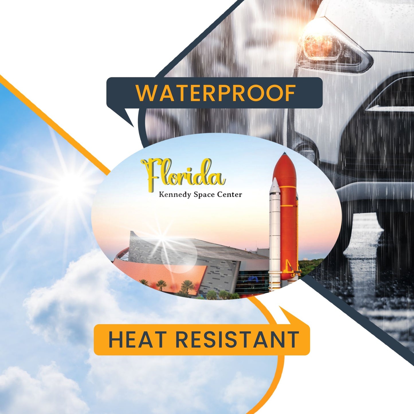 Magnet Me Up Florida Kennedy Space Center Magnet Decal, 4x6 Oval, Heavy Duty Automotive Magnet for Car, Truck or SUV, for Space Travel and Astronaut Enthusiasts, Crafted in The USA