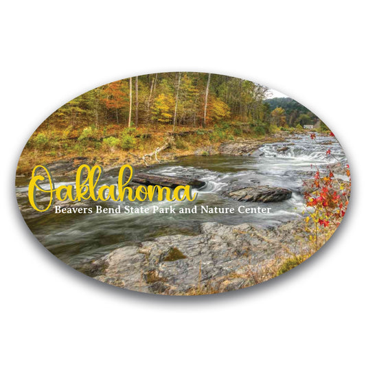Magnet Me Up Oklahoma Beavers Bend State Park Scenic Magnet Decal, 4x6 Oval, Automotive Magnet for Car, Great Souvenir Gift for Nature Lovers Enthusiasts, and Outdoor Adventurers, Made in USA