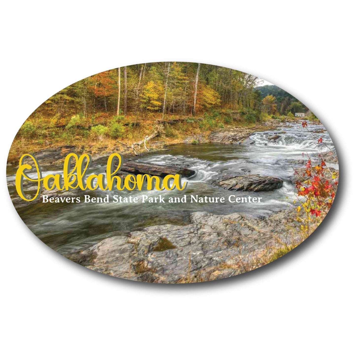 Magnet Me Up Oklahoma Beavers Bend State Park Scenic Magnet Decal, 4x6 Oval, Automotive Magnet for Car, Great Souvenir Gift for Nature Lovers Enthusiasts, and Outdoor Adventurers, Made in USA