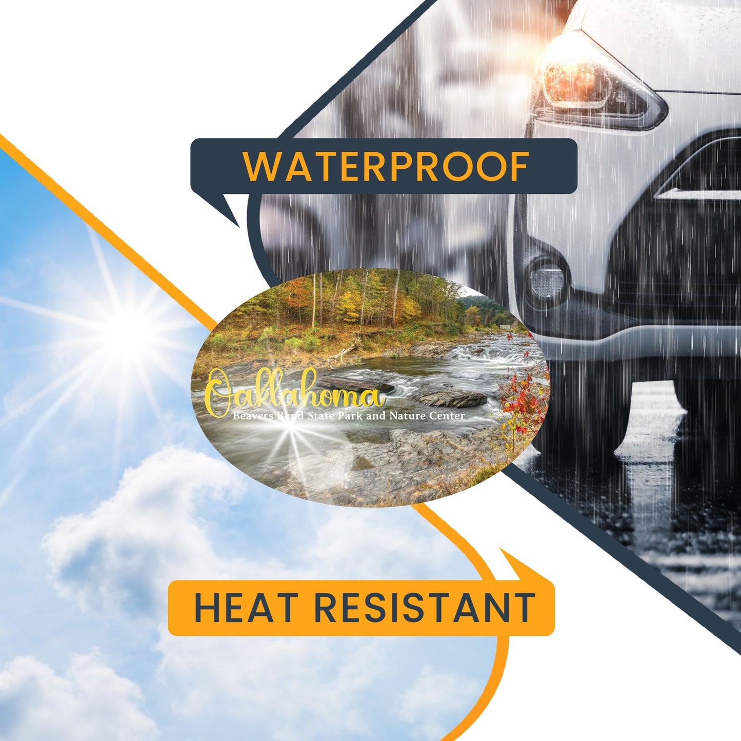 Magnet Me Up Oklahoma Beavers Bend State Park Scenic Magnet Decal, 4x6 Oval, Automotive Magnet for Car, Great Souvenir Gift for Nature Lovers Enthusiasts, and Outdoor Adventurers, Made in USA