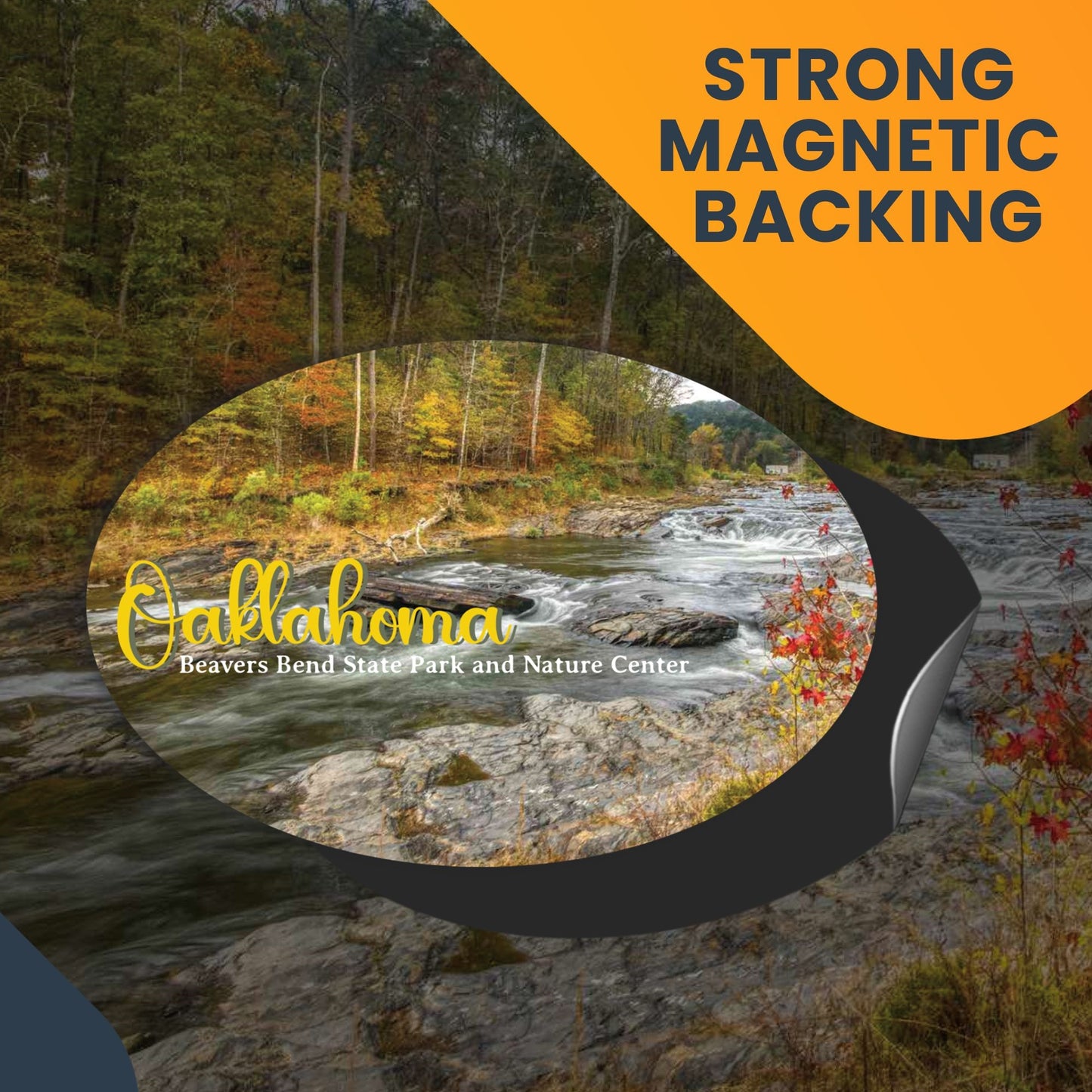 Magnet Me Up Oklahoma Beavers Bend State Park Scenic Magnet Decal, 4x6 Oval, Automotive Magnet for Car, Great Souvenir Gift for Nature Lovers Enthusiasts, and Outdoor Adventurers, Made in USA