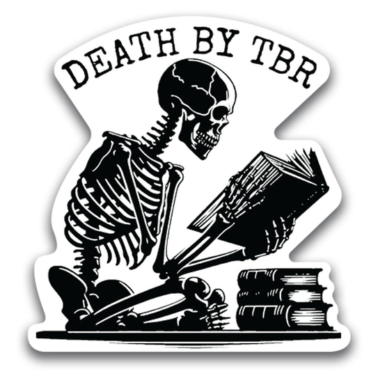 Magnet Me Up Death by TBR Magnet Decal, 5 Inches, Funny Book Lover Accessory for Cars, Lockers, and Fridges, Great Gift for Readers