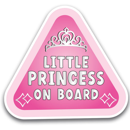 Magnet Me Up Little Princess Baby On Board Car Magnet Decal – Durable, 5 Inch, Pink, Cute Baby on Car Safety Sign, Baby on Highway, Made in USA